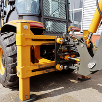 Mesin Diesel Yuchai Buatan Cina, Mini Backhoe Loader 4x4 dengan Gearbox Otomatis Hidrolik untuk Proyek Konstruksi, Dijual