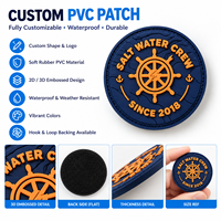 Patch PVC 2D rond à motif nautique pour vestes, casquettes, sacs et vêtements