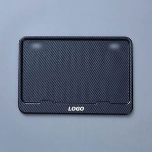 Sleek Carbon Fiber Pattern Aluminum <b>License</b> <b>Frame</b> Holder for Car and Motorcycle - Durable Metal Plate Bracket Gift Choice - Product Image 1