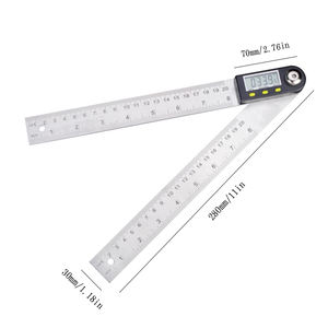 Penggaris sudut digital, alat ukur sudut digital presisi tinggi Stainless steel penggaris pertukangan multifungsi 360 derajat - Product Image 3