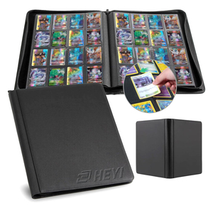 Porte-Cartes TCG Album 16 Poches 1024 Fentes, Classeur Pro en Cuir avec Fermeture Éclair pour Cartes de Sport, Pokémon et MTG - Product Image 1