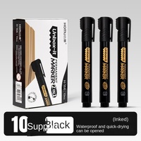 Marqueur Hemu pour déballage, stylo noir épais, huileux, séchage rapide, imperméable, peinture indélébile, possibilité d'ajouter de l'encre, tête large