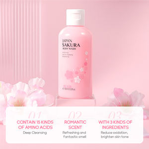 Laikou SAKURA สบู่เหลวทำความสะอาดร่างกายอ่อนโยนอ่อนโยนสบู่อาบน้ำมินิสำหรับการเดินทางสดใส - Product Image 3