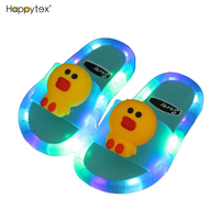 Chaussures tongs à LED personnalisées, pour l'été, semelle épaisse en pvc, pantoufles en EVA à l'intérieur et à l'extérieur, semelle épaisse, anti-dérapant