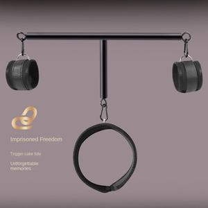Equipo de Bondage negro desmontable para parejas Restricciones de barra esparcidora con esposas y muñequeras Tubo BDSM - Product Image 5