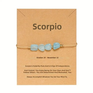 Nouveau bracelet en pierre naturelle tressé à la main pour femme, signe du zodiaque, perles européennes et américaines, best-seller sur <span class=keywords><strong>Amazon</strong></span> - Product Image 5