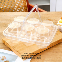 Emballage en plastique transparent pour emporter, 1/2/4/6 gobelets, qualité alimentaire, personnalisable, boîte à cupcakes pour muffins, desserts