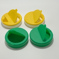 Boîte à bonbons ronde en plastique personnalisée avec couvercle à clapet, boîte de rangement portable pour bonbons à la menthe, emballage en PP de qualité alimentaire, fournisseur OEM
