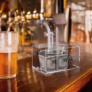 带锁的透明捐款箱安全投票箱，带可拆卸的标牌持有人<span class=keywords><strong>2</strong></span>把钱卡票券收藏钥匙 - Product Image 5