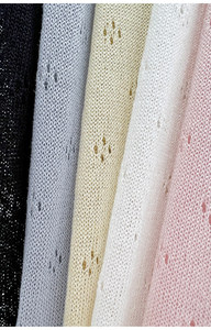 Cárdigan de punto calado para mujer, manga larga, con botones frontales, ribete con volantes, ligero, transparente, top de verano para capas - Product Image 4