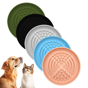 Plato de Silicona con Patrón Circular para Alimentación Lenta de Perros, Antideslizante y Anti-Asfixia, para Cachorros y Gatitos - Product Image 1