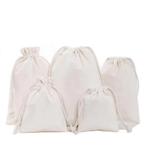 Sac de rangement en toile de coton portable avec cordon de serrage, personnalisable avec logo, lavable, de haute qualité, pour cosmétiques, cadeaux, poussière - Product Image 3