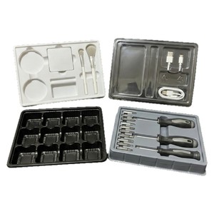 Bandejas de Plástico Personalizadas para Blísteres 400x240x30mm Transparentes de PET PVC PS con Forro de Tela Flocada, Caja de Embalaje Electrónica para Productos Electrónicos - Product Image 4