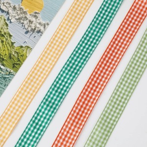 50 mét 2cm hai mặt đầy màu sắc kẻ sọc <span class=keywords><strong>Ribbon</strong></span> 100% polyester Scottish phong cách cho bó hoa quà tặng hoa bao bì Phụ Kiện 20 - Product Image 5