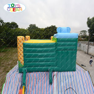 Nouveau parc de jeux gonflable sur le thème des animaux de la jungle, château gonflable avec toboggan, aire de jeux pour enfants - Product Image 5
