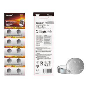 5 Years Shelf Life <strong>LR1130</strong> AG10 <strong>Battery</strong> 1.5V Alkaline Button Cell Silver OEM Service Industrial Tray Bulk Package/blister Card - Product Image 3