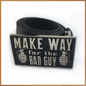 Boucle <span class=keywords><strong>de</strong></span> ceinture rétro rectangulaire en alliage <span class=keywords><strong>de</strong></span> <span class=keywords><strong>zinc</strong></span> avec grenade à main pour ceinture - Product Image 6