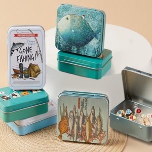 Scatola di immagazzinaggio per attrezzi da pesca scatola per pesci scatola per mangimi per uccelli pescare ragazzo preferito multi-funzionale scatola di ferro vuota - Product Image 1