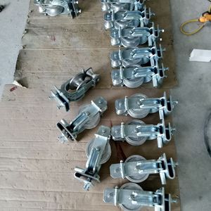 Chariots à roulettes en aluminium trois-en-un, roues en nylon, chariots à roulettes droits, angle rotatif gauche, montage en fer, orientés vers le haut - Product Image 2