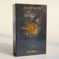 Autocollants de tarot spirituels dorés personnalisés, cartes de tarot à bords, cartes d'oracle angéliques en gros