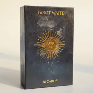 Cetak Kustom Stiker Tarot Emas Spiritual Tepi Kartu Tarot Grosir Kartu Oracle Angelic