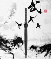Ichigo Ultimate Tensa Zangetsu Épée Poignée Parapluie Bleach Anime Motif Droit Conception