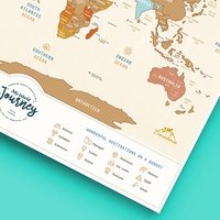 Regalo de viaje Mapa del mundo grande Raspable por fabricante UV Impreso en papel Estilo Amor