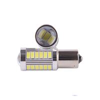 2x Bombillas LED S25 PY21W P21W 1156 Ba15s 1157 Bay15d para Coche 12V, Lámpara de Señal de Giro, Freno, Reversa y Estacionamiento, 33SMD, Amarillo y Blanco