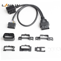 Cable divisor OBD2 de 1 macho a 2 hembras, cable de extensión de 16 pines con soporte de montaje para diagnóstico de automóviles