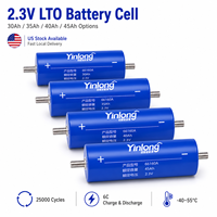 Sel Lithium Titanate Yinlong LTO 2.3V 30Ah 35Ah 40Ah 45Ah dari Gudang AS -40C Suhu Rendah untuk Cadangan Daya ESS Tenaga Surya