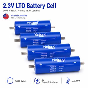 เซลล์ลิเธียมไททาเนต Yinlong LTO <span class=keywords><strong>2</strong></span>.3V 30Ah 35Ah 40Ah 45Ah จากคลังสินค้าสหรัฐฯ ทนอุณหภูมิต่ำ -40 องศาเซลเซียส สำหรับระบบสำรองไฟพลังงานแสงอาทิตย์ ESS - Product Image 2