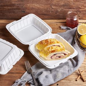 Contenedor de Alimentos Biodegradable Desechable de Almidón de Maíz, Vajilla para Restaurantes, Juego de Cena, Envase de Plástico, Contenedor de Alimentos de Bagazo - Product Image 4