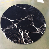 Tapis rond artisanal original, tapis fait main sur mesure, tapis en laine écologique pour la décoration de la maison, du salon et de la chambre