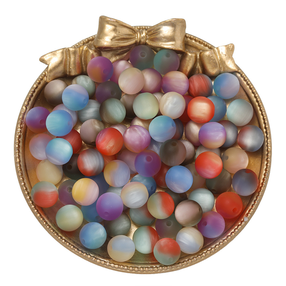 iridescent matte beads - random color mixing
