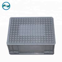 Chiffre d'affaires boîte de transport logistique Standard ue boîte de transport PP * caisse en plastique boîte solide forte 600*400*340mm gris/bleu