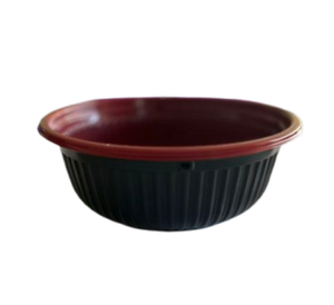 Bol Ebnencot 30oz Noir Rouge en Plastique PP Revêtu Léger pour Servir les Aliments Design Moderne Utilisation pour les Fêtes H-B30 - Product Image 3