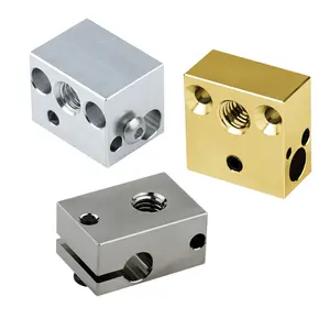 High Quality CR10 V6 Neptune 4 Heating block 3D Printer Brass Copper Plating Aluminum Heat Block