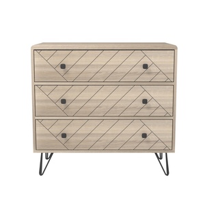 Moderno autoportante soggiorno camera da <span class=keywords><strong>letto</strong></span> gamba in metallo armadio in legno 3 cassetti comò, cassettiera in legno comò - Product Image 2