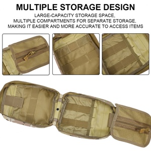 Kit de Primeros Auxilios Táctico de Combate, Kit de Supervivencia, Bolsa Médica IFAK con Sistema Molle de Camuflaje y Cierre Rápido - Product Image 6