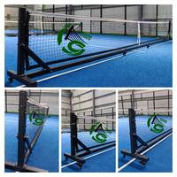 Poteaux de filet de pickleball portables, cadre haute résistance, très demandés aux Philippines, filet de pickleball robuste avec roues, prix de gros