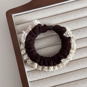 Élastique à cheveux en dentelle haute élasticité, doux et extensible, pour femmes - Product Image 5