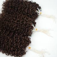 Extensions de cheveux brésiliens à pointe en plumes, super double drawn, Remy, légères, faciles à installer, ondulation douce premium, micro-link