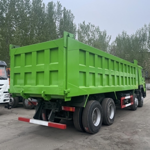 中古ティッパートラックダンプSinotruckHowoダンパートラック8X4 3712ウィーラーグリーンLDH - Product Image 5