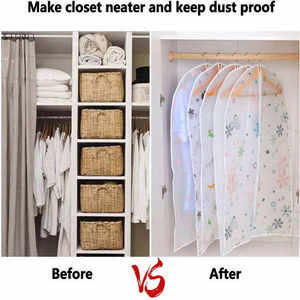 Bolsas <span class=keywords><strong>de</strong></span> ropa transparentes a prueba <span class=keywords><strong>de</strong></span> polvo para vestido <span class=keywords><strong>de</strong></span> novia para colgar ropa Bolsas <span class=keywords><strong>de</strong></span> ropa transparentes con cremallera - Product Image 4