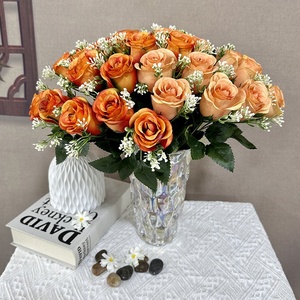 Cross-Border New Ice Heart 18 <b>Rose</b> Buds for Valentine's Day Holiday Home Flower Arrangement Wedding Road Guide Artificial - Product Image 4
