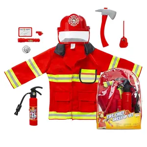 Harga Murah Penuh Set Pemadam Kebakaran Pretent Kostum 9 Pcs Pemadam Kebakaran Mainan Berpakaian Karir Mainan