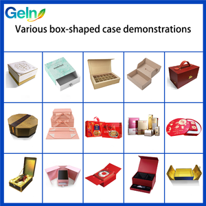 Boîte en papier rigide rouge gaufrée - Emballage personnalisé avec estampage à chaud dorée, boîte cadeau de luxe biodégradable - Product Image 4