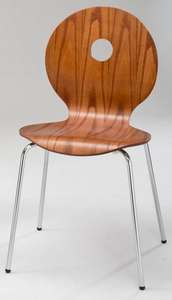 Ensemble de salle à manger moderne 6 pièces table et chaises empilables en bois pour meubles de cuisine à domicile - Product Image 2