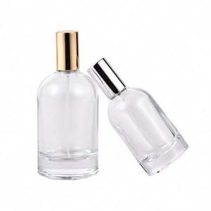 Custom Round Empty Clear/<b>Amber</b> Fragrance <b>Glass</b> Cosmetic Perfume <b>Bottles</b> 30ml 50ml 100ml with Pump Sprayer and Screen Printing - Product Image 4