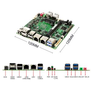 Placa base Industrial Zeroone Nano ITX Intel Core Gemini Lake J4105 J4005 N4100 CPU Dual LAN Single Integrated para escritorio - Product Image 3